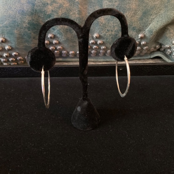 Opulenza Designs Classic Hoops Earrings - Sterling Silver - Picture 1 of 4